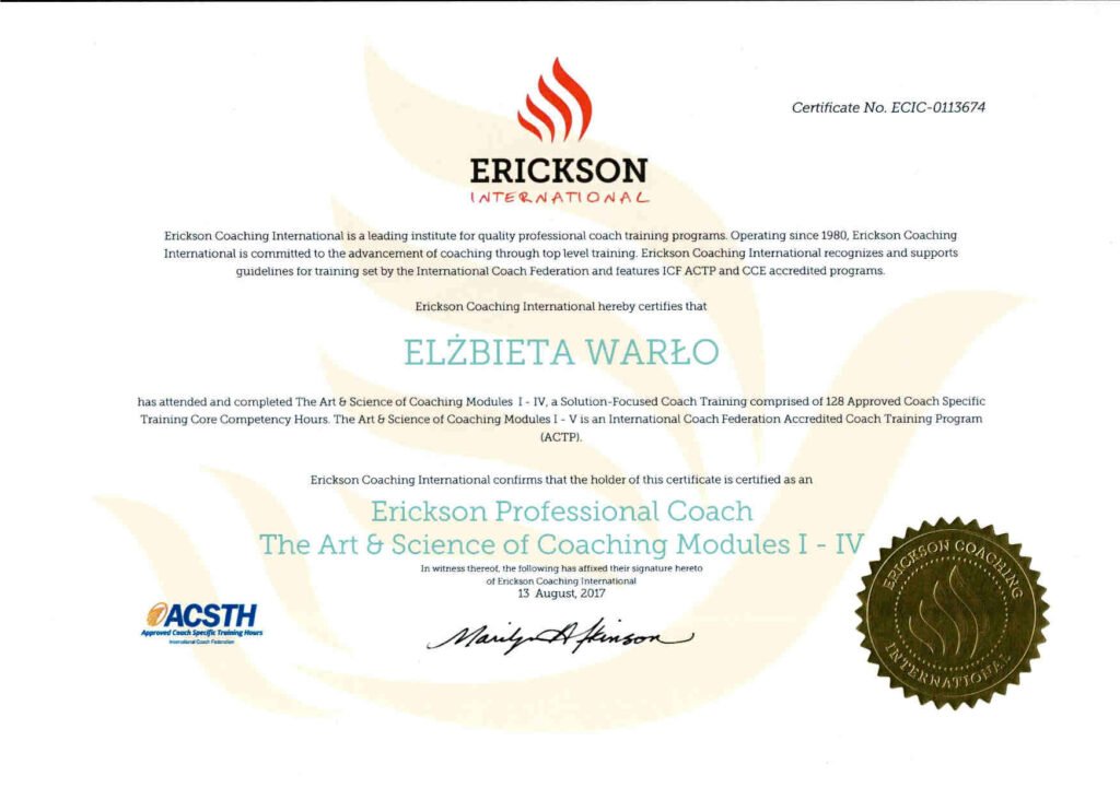 O MNIE 3 THE ART and SCIENCE of COACHING - Erickson International