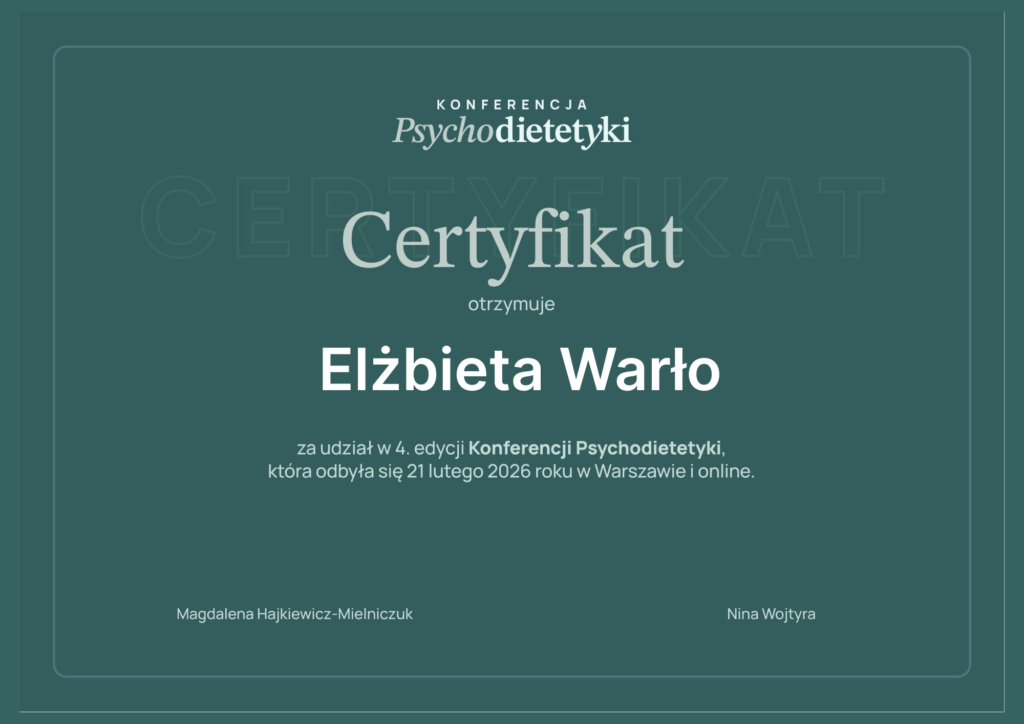 2026.02 - 4. Konferencja Psychodietetyki - Elżbieta Warło