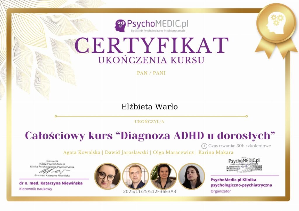 PSYCHOMEDIC - Diagnoza ADHD u dorosłych
